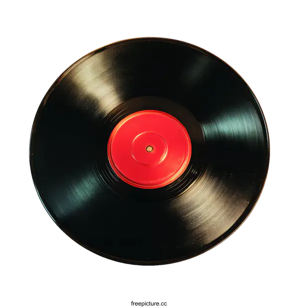 [Transparent Background PNG]Vintage Vinyl Record Top View