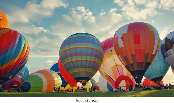Colorful Hot Air Balloons Soaring in the Sky
