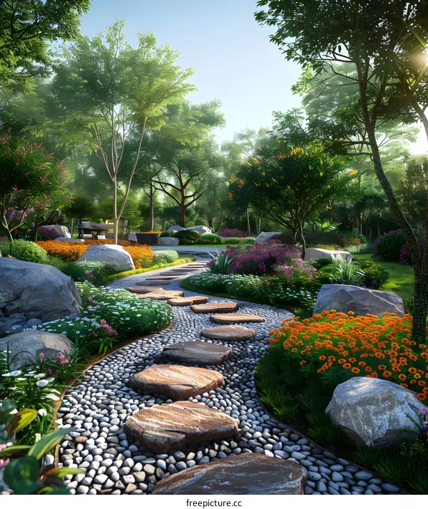 Garden landscape design renderings