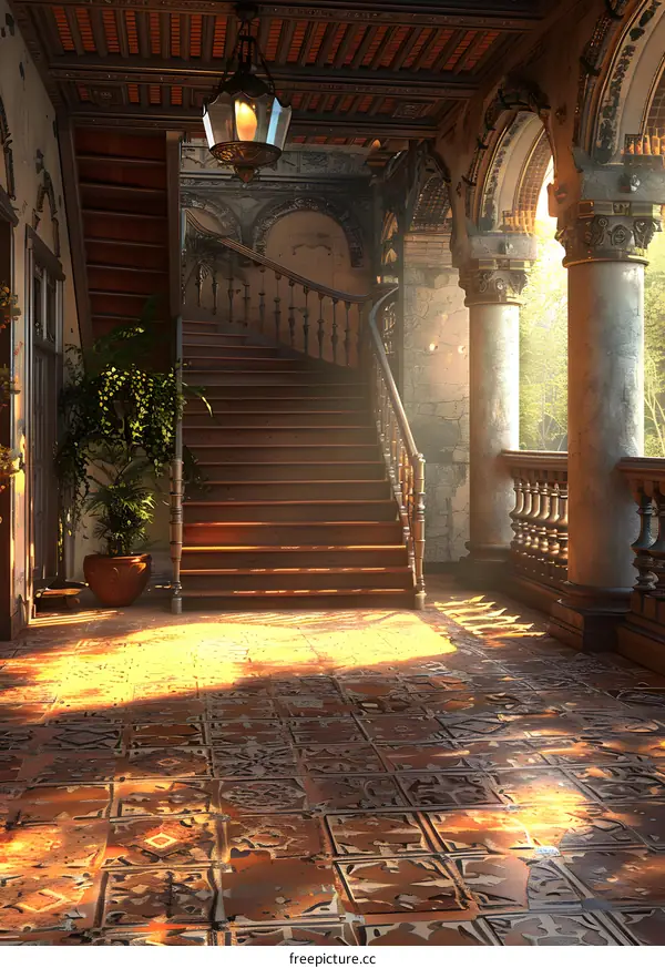 European classical style corridor