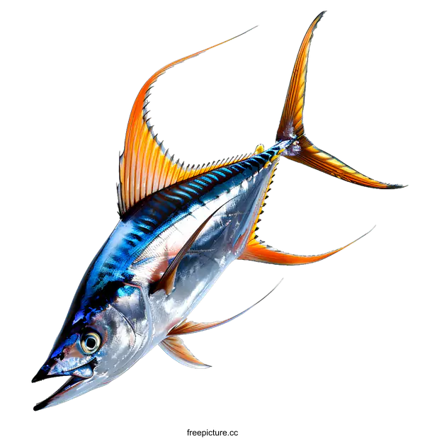 [Transparent Background PNG]Rainbow Runner Fish on White Background