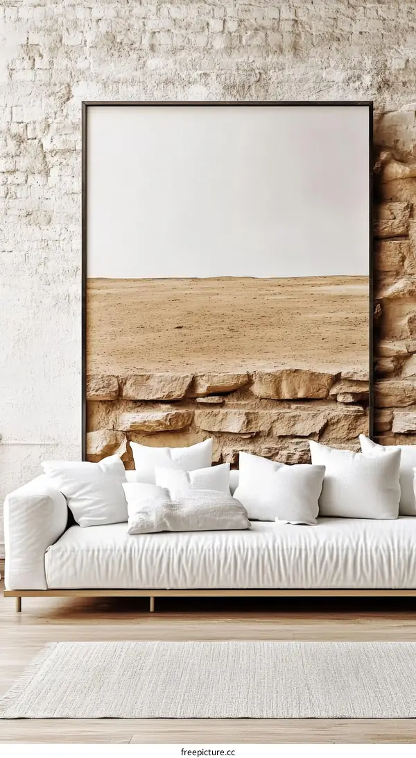 Desert Landscape Interior View Illustrative Artwork