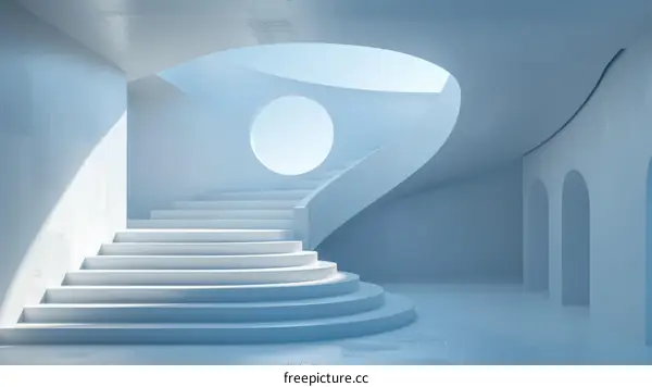 Modern Spiral Staircase Interior Design