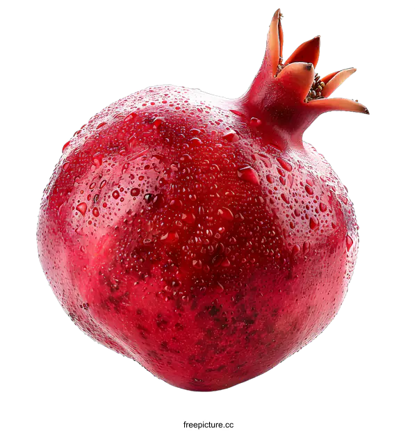 [Transparent Background PNG]pomegranate with water drops
