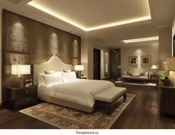 Luxury Bedroom Interior Design Illustration