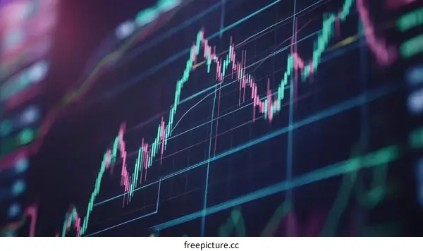 Stock Market Graph Displaying Fluctuations
