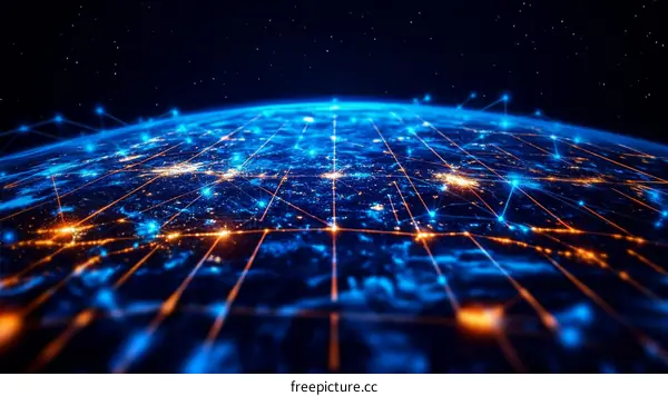 Global Networked Earth Illustration