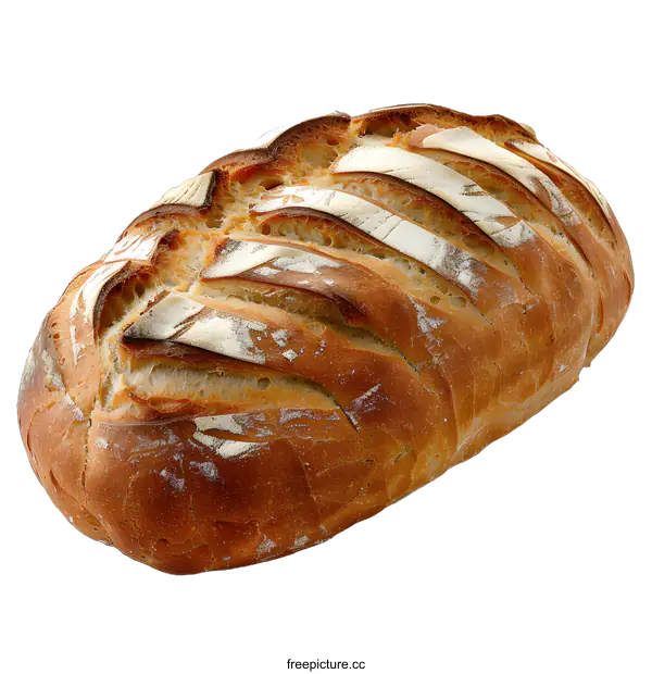 [Transparent Background PNG]Freshly Baked Loaf of Bread