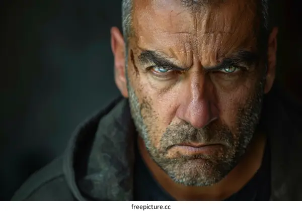 Close Up Portrait of a Caucasian Male