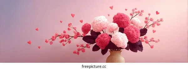 Romantic Floral Arrangement Illustration