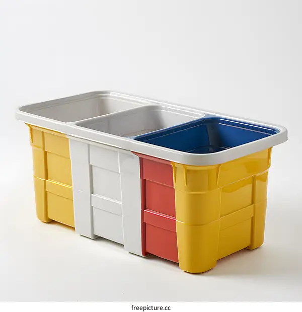 Colorful plastic storage container