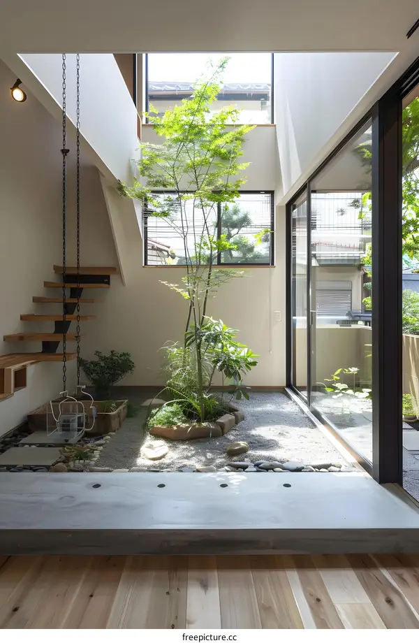 Modern Minimalist Japanese Garden Interior Design