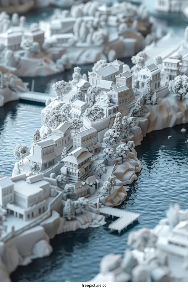 Miniature City 3D Rendering