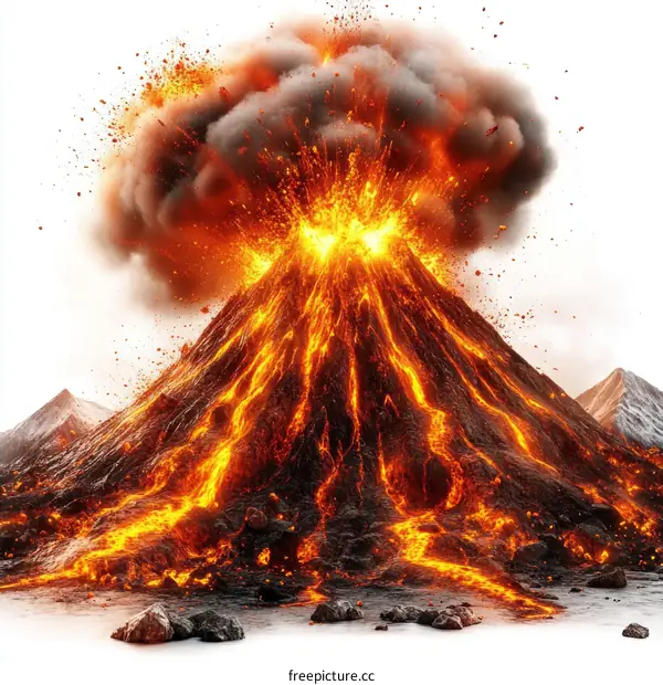 Volcanic Eruption Majestic Landscape