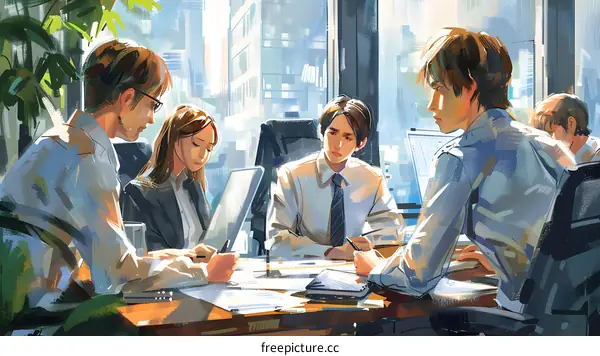 business meeting in the office