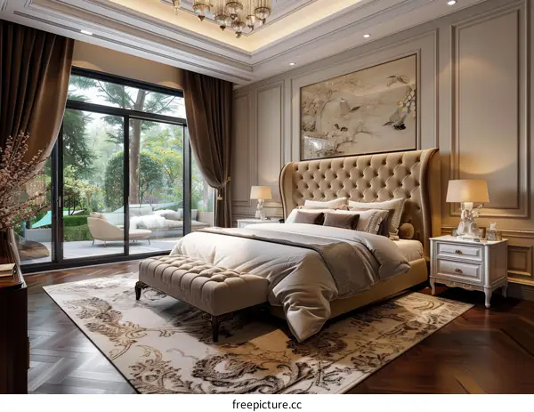 Luxury Bedroom Interior Design Illustration