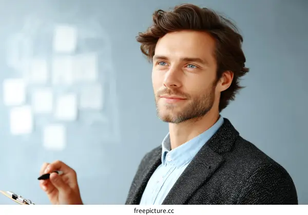 Businessman in Thoughtful Pose