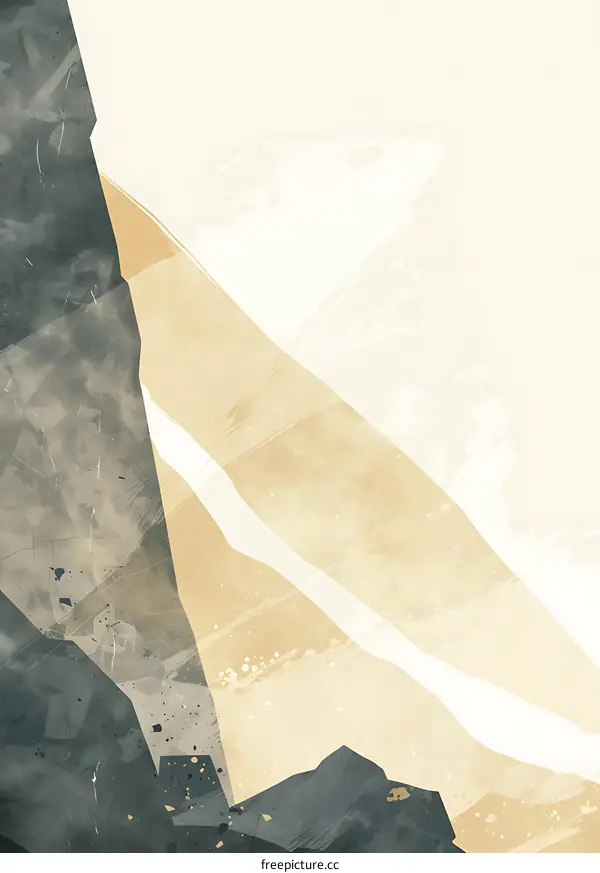 Abstract Minimalist Mountain Illustration