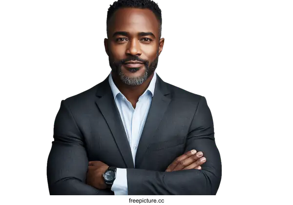 [Transparent Background PNG]Confident Business Professional Portrait