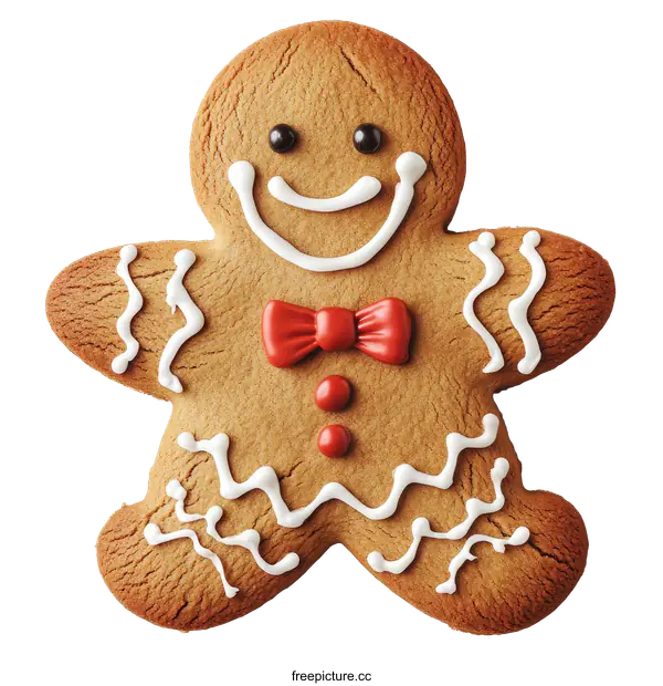 [Transparent Background PNG]Delicious Christmas Gingerbread Man Cookie