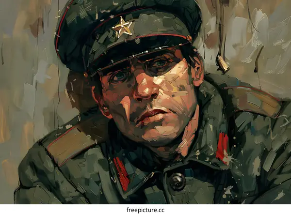 Portrait of a Soviet soldier
