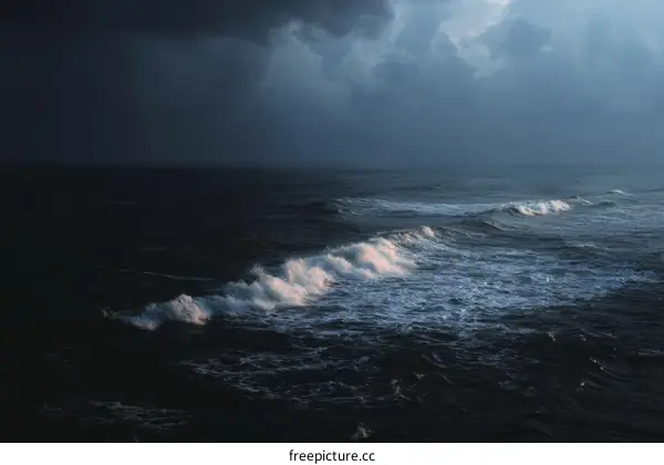 Stormy Seascape at Dusk