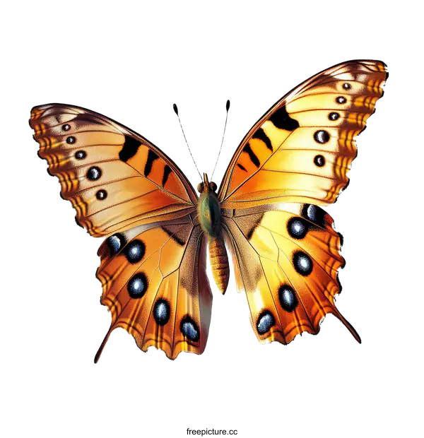 [Transparent Background PNG]Beautiful Butterfly in Flight