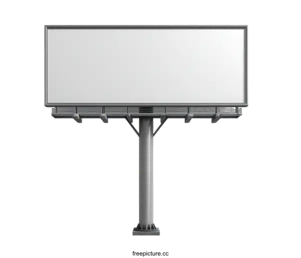 [Transparent Background PNG]Blank Outdoor Billboard Mockup