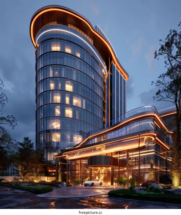 Modern Architectural Design of a Luxurious Hotel
