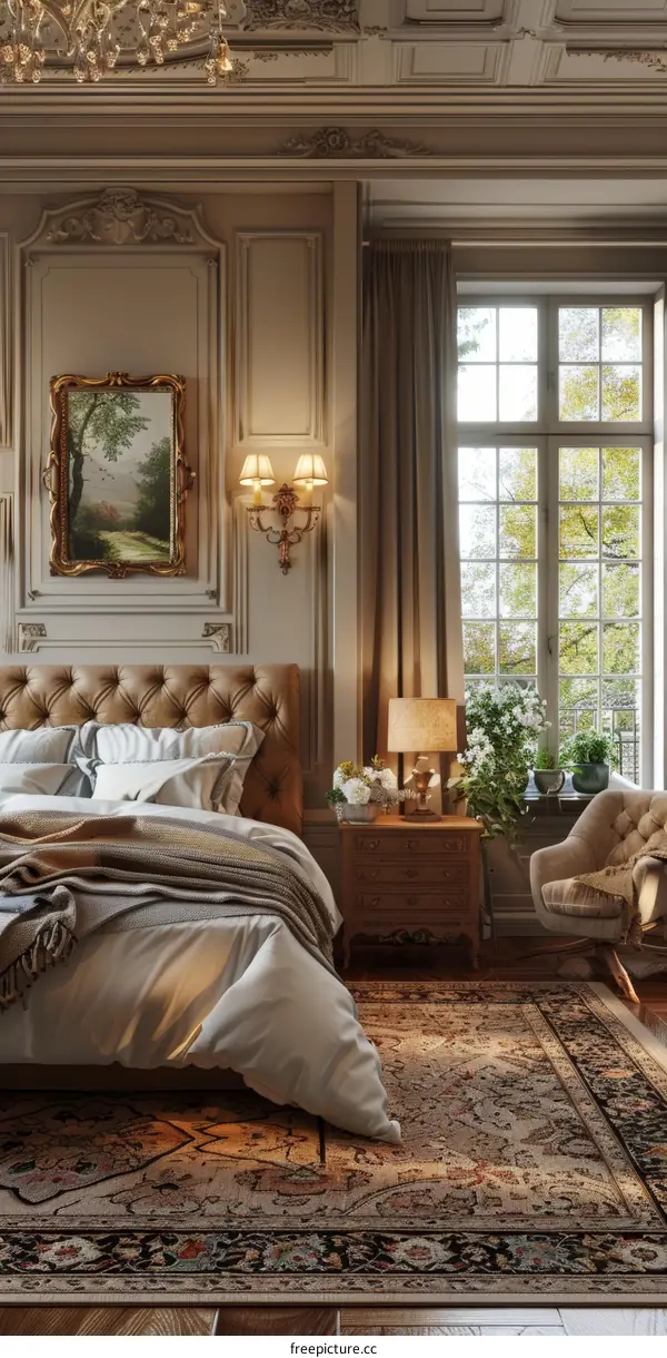 Elegant Vintage Bedroom Interior Design