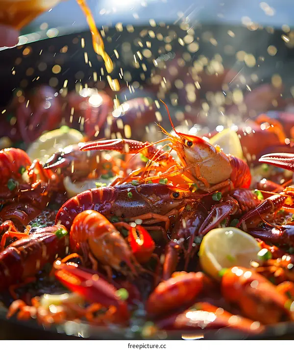 Spicy Crayfish with Lemon