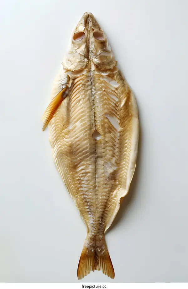 Dried Fish on White Background
