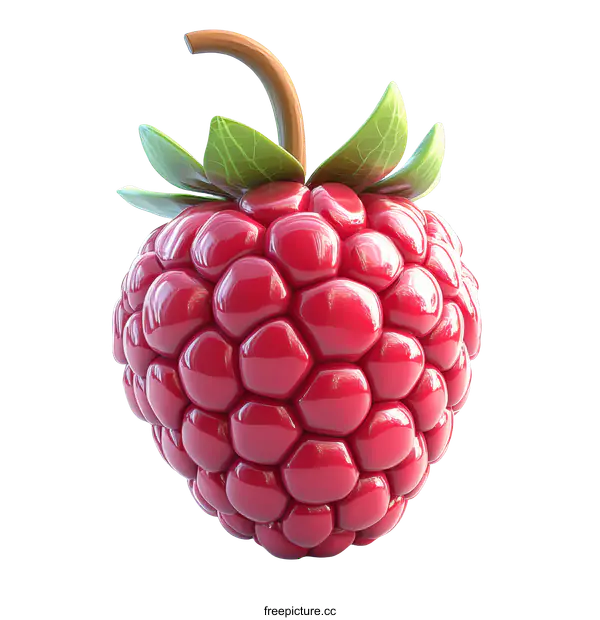 [Transparent Background PNG]Delicious and Vibrant Raspberry Illustration