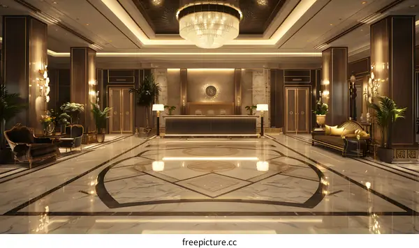 Grand hotel lobby
