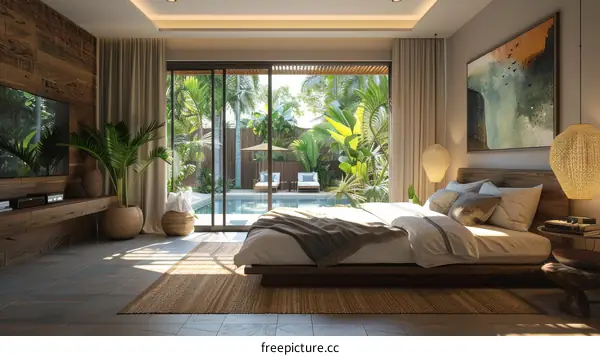 Modern Tropical Bedroom Interior Design