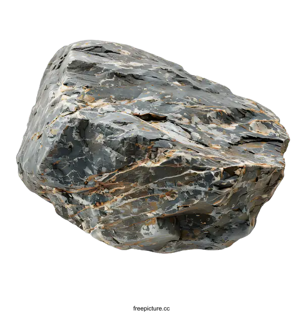 [Transparent Background PNG]Gray Rock Isolated on White Background