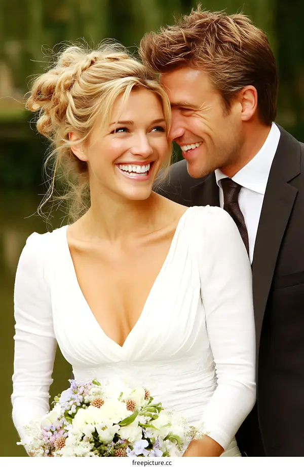 Couple in Wedding Attire Wedding Photoshoot