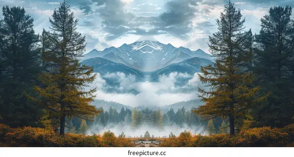 Majestic Mountain Valley Landscape