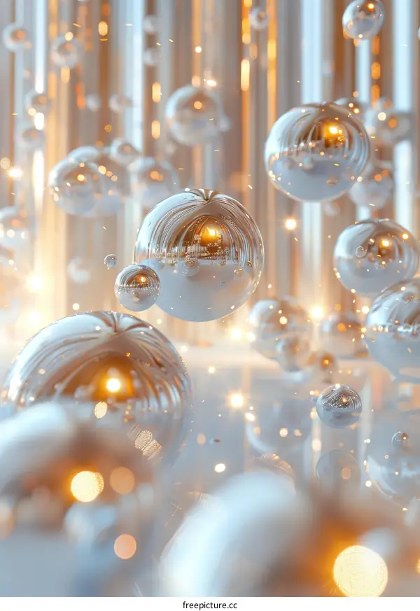 Abstract Sphere Arrangement with Light Effects