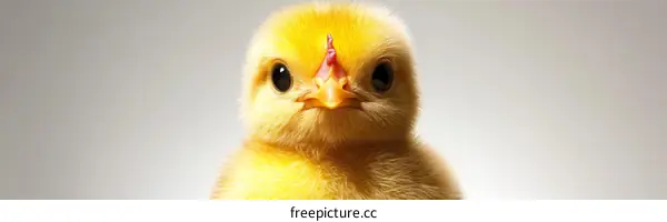 Adorable Baby Chick Close-up Portrait