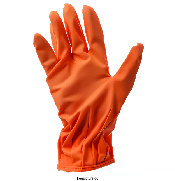 [Transparent Background PNG]Orange Protective Work Gloves for Construction and Mechanics