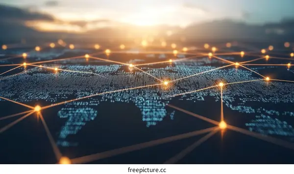 Global Network Connection Illustration
