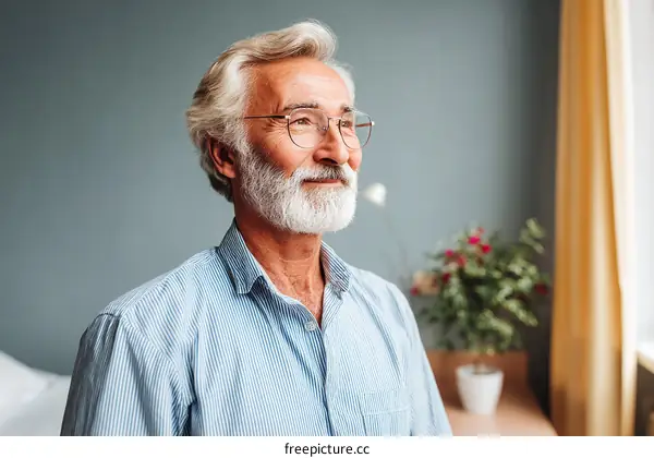Thoughtful Senior Man Reflecting on Life