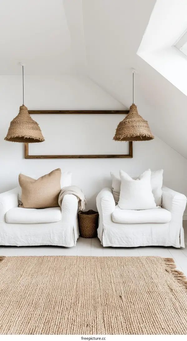 Cozy Modern Living Room with Natural Elements