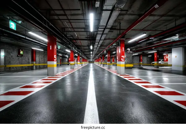 Modern Underground Parking Garage Interior Design