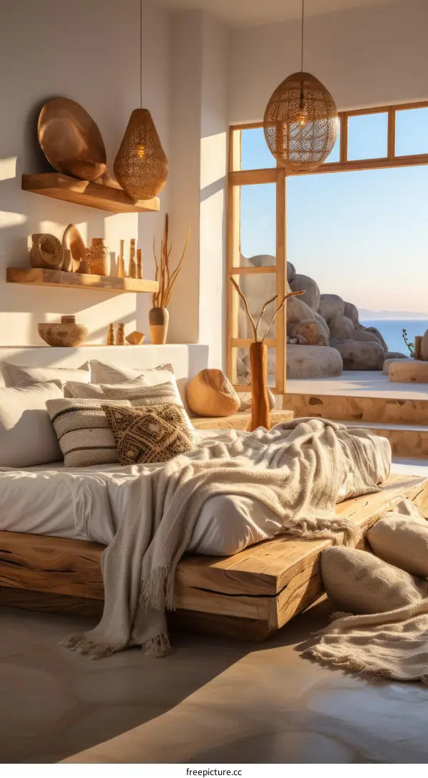 Modern coastal home bedroom interior design