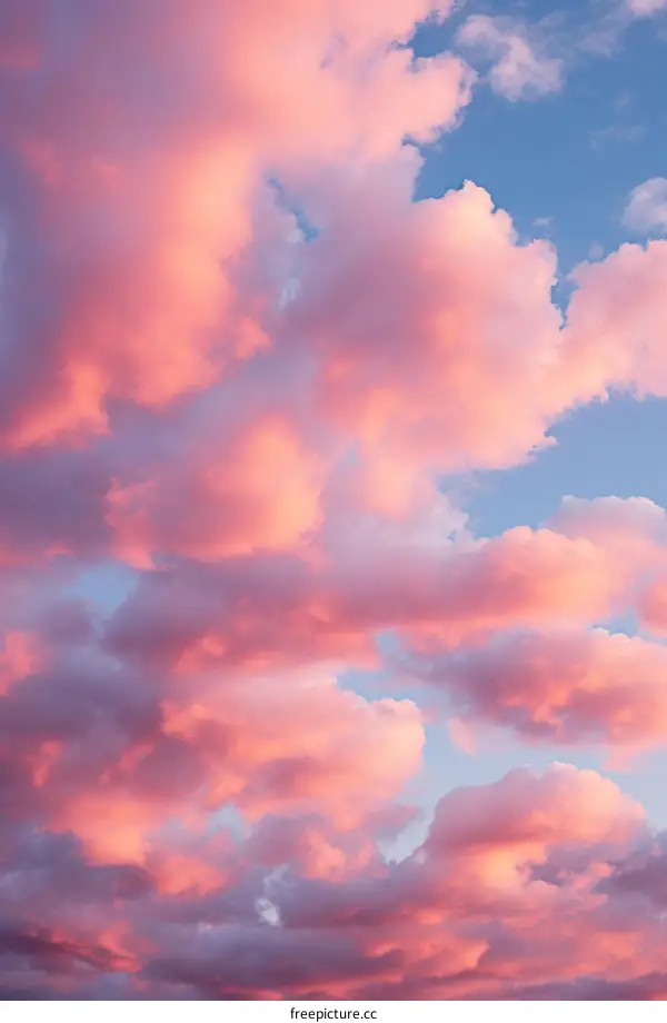Pink clouds at sunset