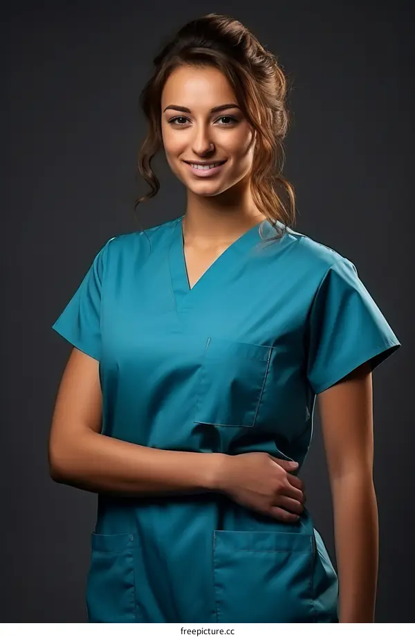 Portrait of a young female doctor smiling