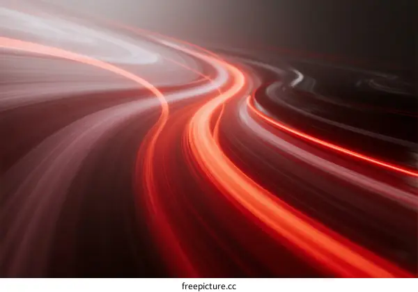 Light Trails of Moving Vehicles on Urban Roads at Night