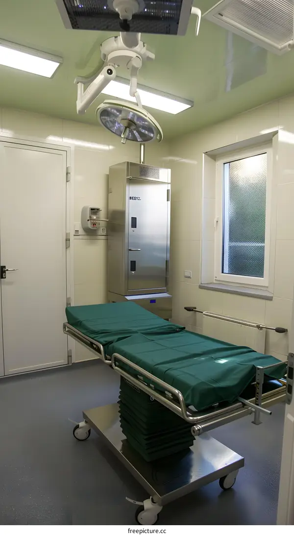 Modern Medical Equipment Room With Examination Table